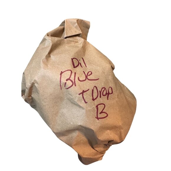 2 kugel style dillards handblown blue mercury Glass Gem-Shaped holiday Ornaments - Picture 10 of 11